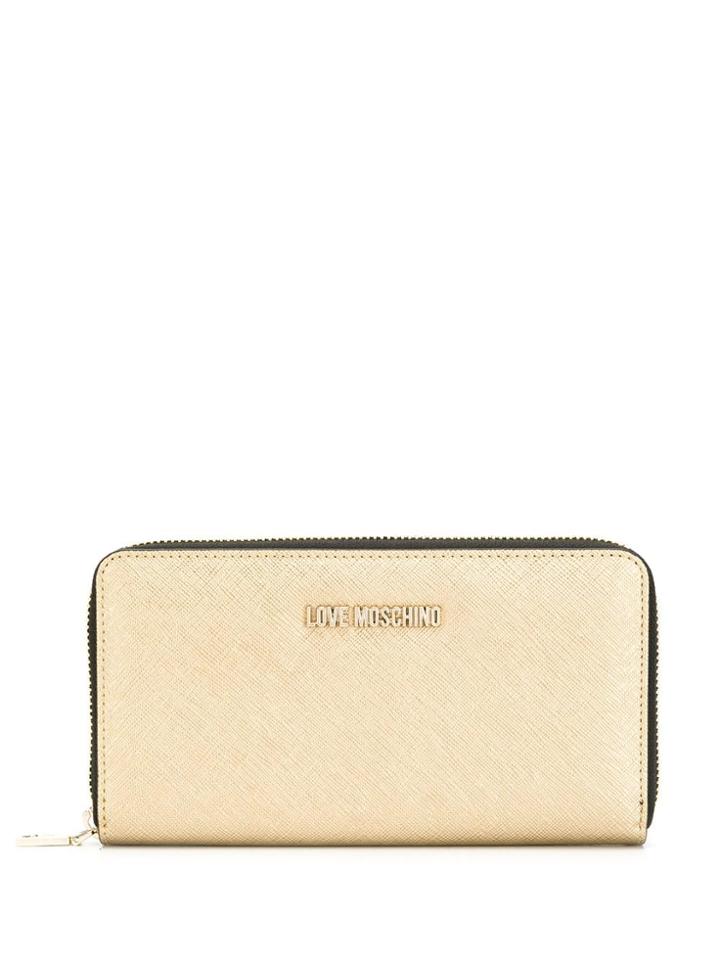 Love Moschino Branded Wallet - Gold