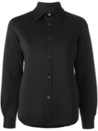 Junya Watanabe Comme Des Garçons Classic Collar Longsleeved Shirt, Women's, Size: Small, Black, Polyester/polyurethane