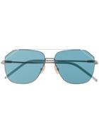 Fendi Eyewear Tinted Aviator Sunglasses - Blue