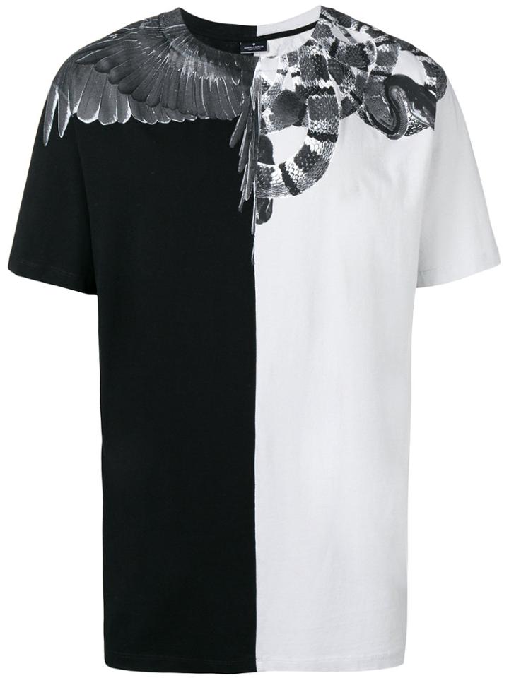 Marcelo Burlon County Of Milan Gaphic Color-blocked Tee - Black