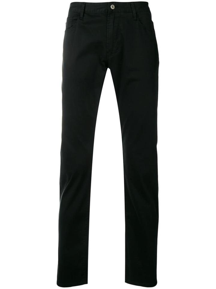 Emporio Armani Straight Leg Chinos - Black