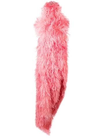 Attico Side Slit Feather Dress - Pink & Purple