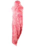 Attico Side Slit Feather Dress - Pink & Purple