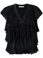 Givenchy Ruffled Sleeveless Top - Black