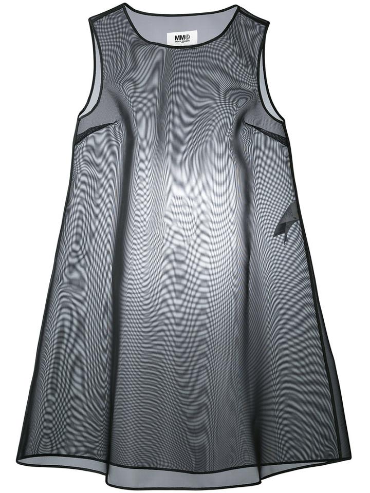 Mm6 Maison Margiela - Transparent Regid Dress - Women - Polyamide - 42, Black, Polyamide