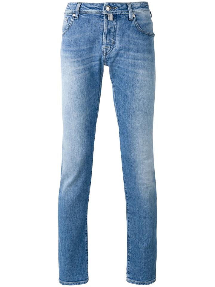 Jacob Cohen - Faded Slim Fit Jeans - Men - Cotton/spandex/elastane - 34, Blue, Cotton/spandex/elastane