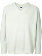 H Beauty & Youth V Neck Sweatshirt, Men's, Size: Large, Green, Silk