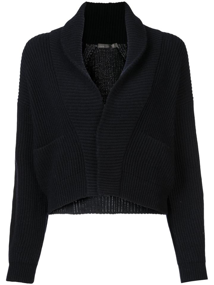 Vince Ribbed Cardigan - Blue
