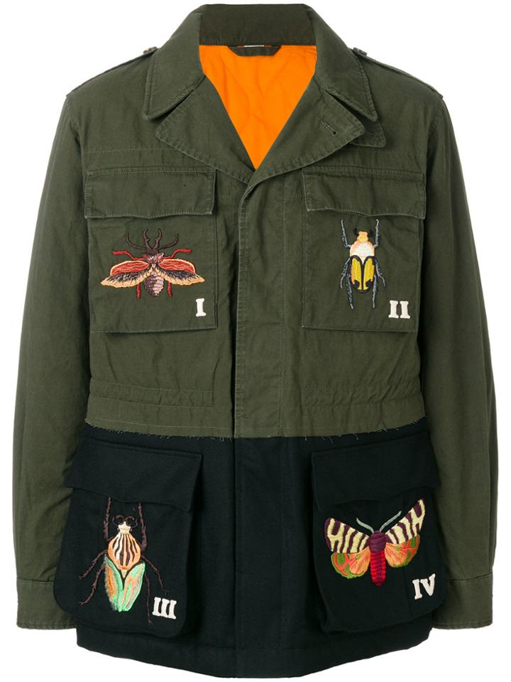 Gucci Embroidered Military Jacket - Green