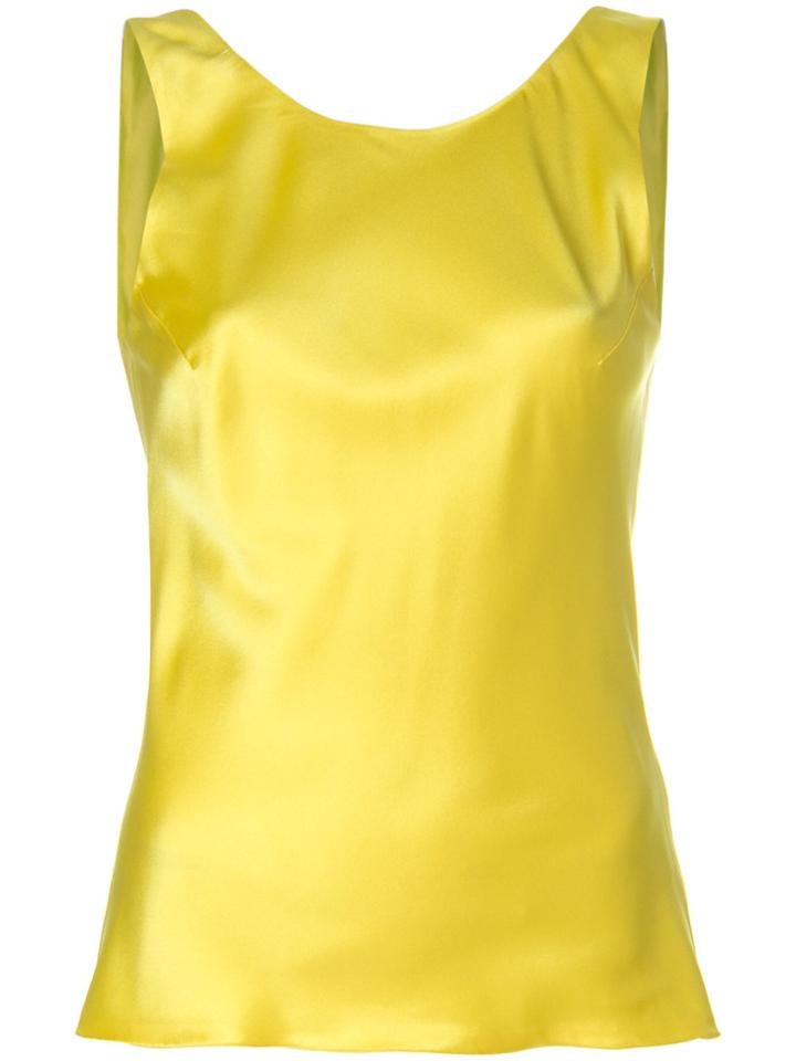 Styland Sleeveless Design Top - Yellow & Orange