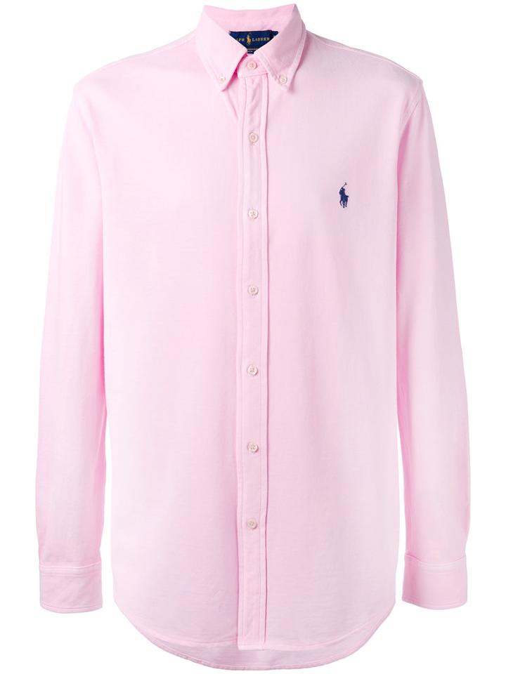 Polo Ralph Lauren - Embroidered Logo Shirt - Men - Cotton - Xxl, Pink/purple, Cotton