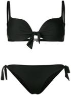 Fisico Tie Front Bikini - Black