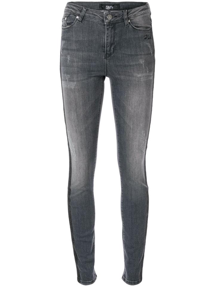 Karl Lagerfeld High Rise Skinny Jeans - Grey