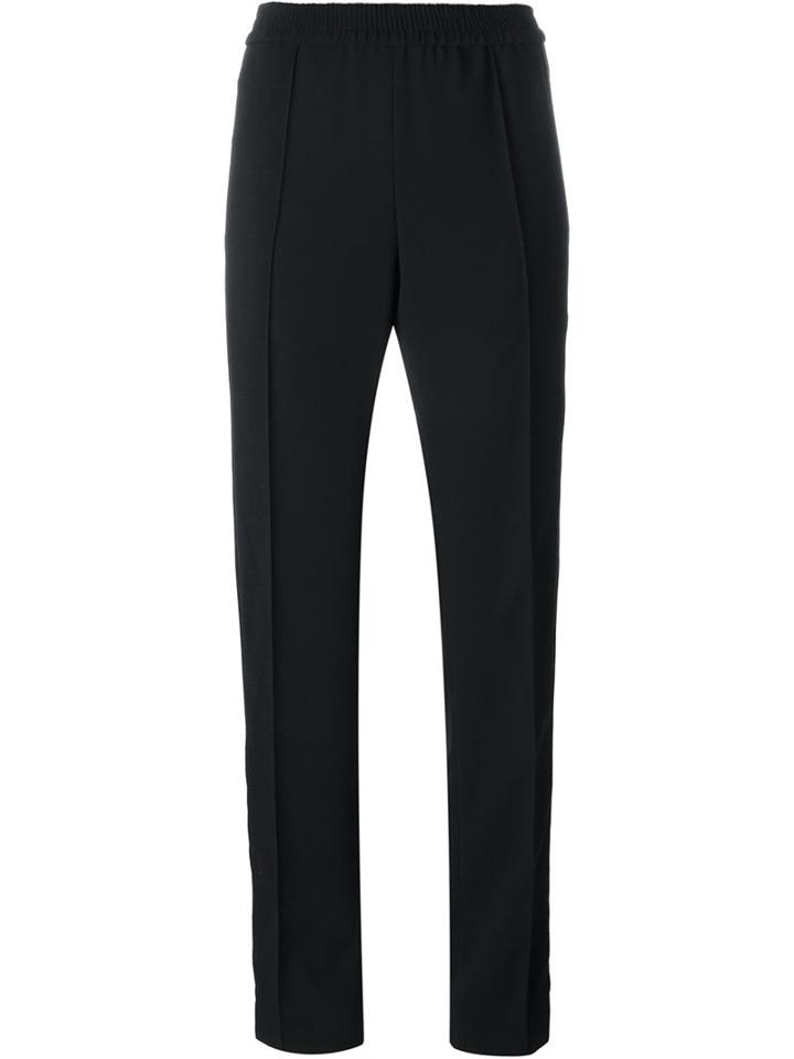 Kenzo Straight Leg Trousers, Women's, Size: 40, Black, Polyester