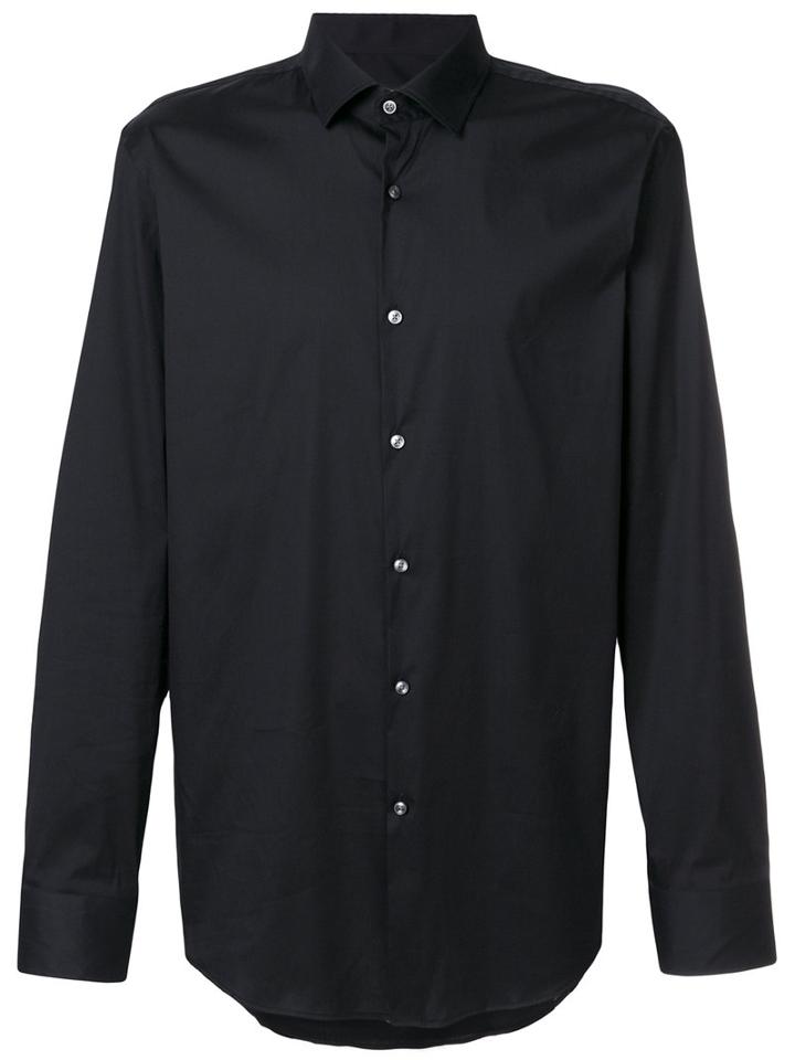 Boss Hugo Boss - Classic Long Sleeved Shirt - Men - Cotton/polyamide/spandex/elastane - 39, Black, Cotton/polyamide/spandex/elastane