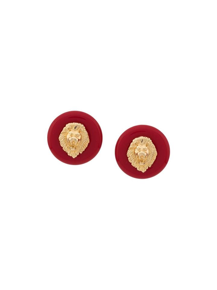 Kenneth Jay Lane 1980's Interchangeable Earrings Set - Red