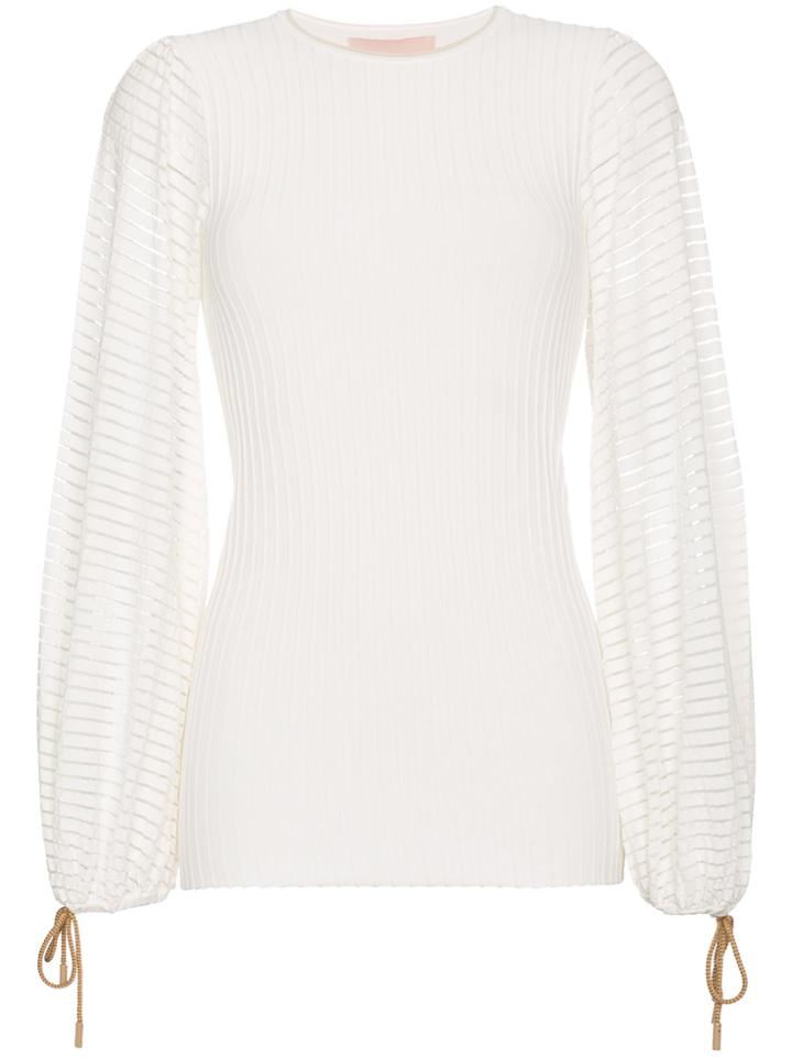 Roksanda Saida Ribbed Knit Top - White