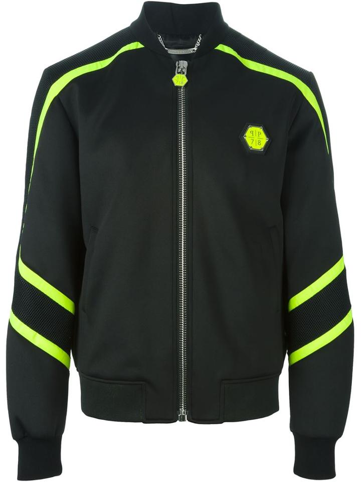 Philipp Plein Striped Bomber Jacket