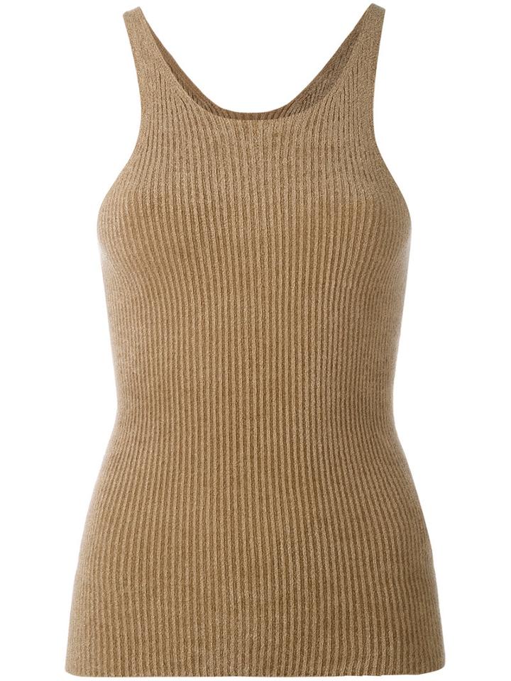 Helmut Lang - Racer Tank Top - Women - Polyamide/viscose - Xs, Nude/neutrals, Polyamide/viscose