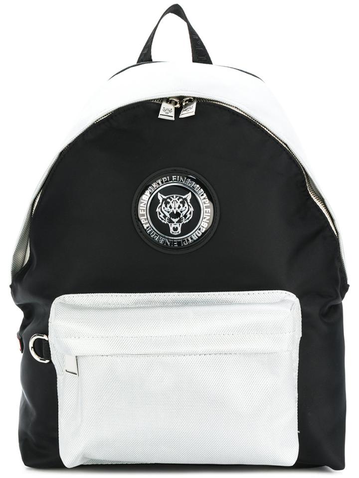Plein Sport Colour Block Backpack - Black