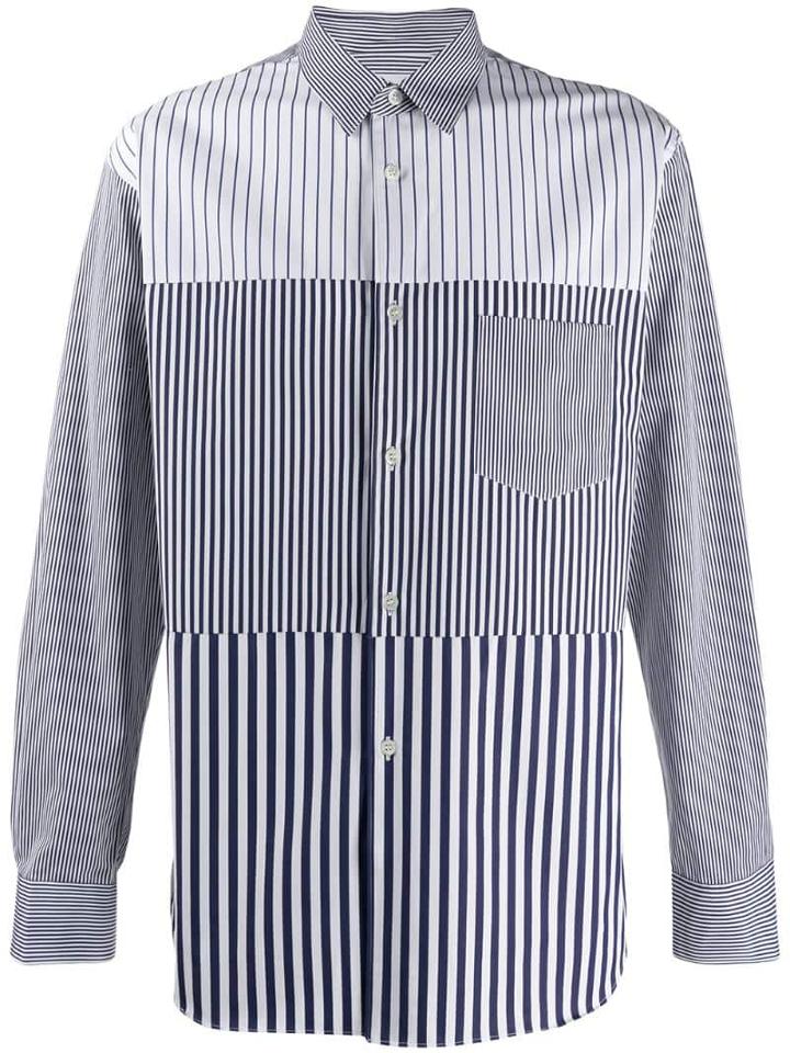 Comme Des Garçons Shirt Striped Print Shirt - White