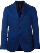 Mp Massimo Piombo Three Button Blazer, Men's, Size: 52, Blue, Cotton/polyester
