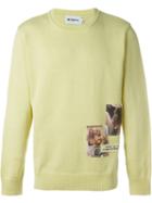 Misbhv Photo Print Jumper, Men's, Size: Medium, Yellow/orange, Cotton/acrylic