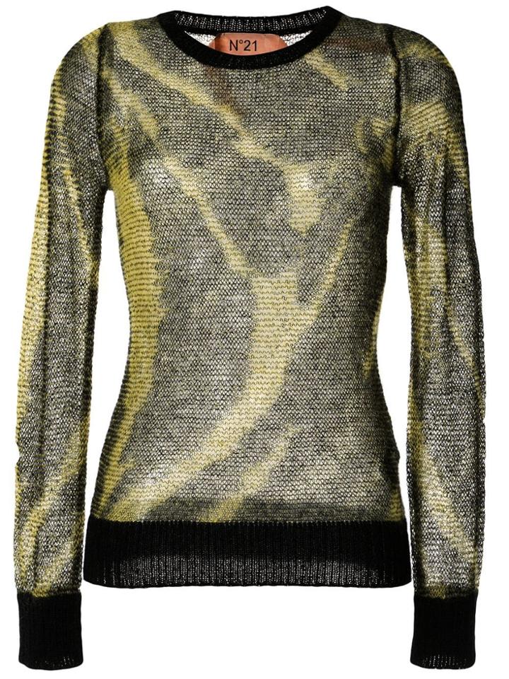 Nº21 Tie-dye Effect Jumper - Yellow