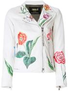 S.w.o.r.d 6.6.44 Flower Print Biker Jacket - White