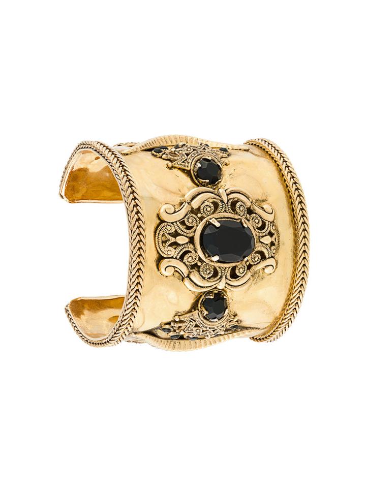 Zoe Coste Vintage Embossed Cuff - Metallic