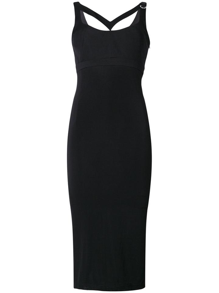 Versace Jeans Buckle-strap Midi Dress - Black