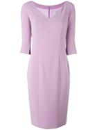 Alberto Biani Fitted Dress, Women's, Size: 44, Pink/purple, Polyester/triacetate