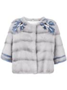 Simonetta Ravizza Mink Fur Short Jacket - Grey