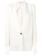 Philosophy Di Lorenzo Serafini Tuxedo-lapel Longline Jacket - White