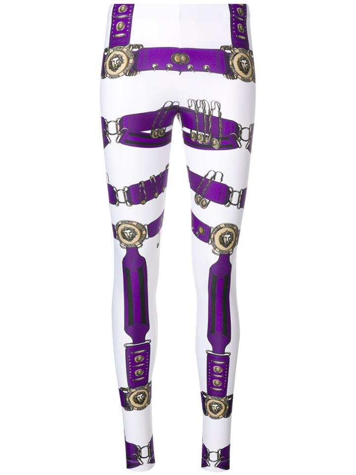 Versus Printed Leggings - White