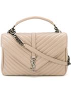 Saint Laurent Large 'collège Monogram' Tote, Women's, Pink/purple