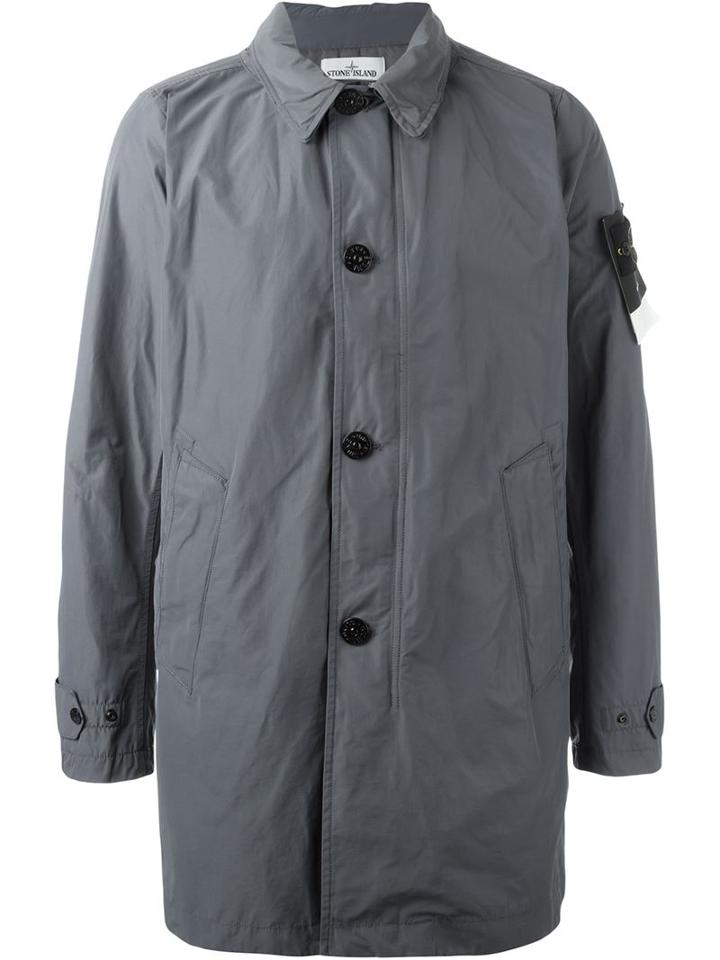 Stone Island Buttoned Up Raincoat