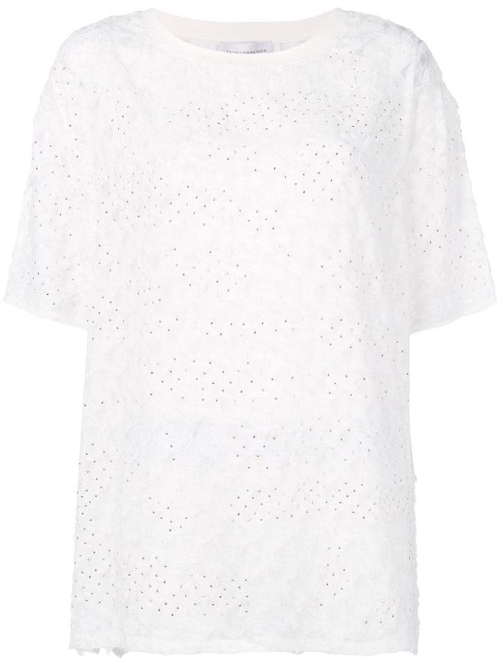 Faith Connexion Feather Embellished T-shirt - White