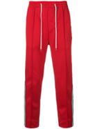 Monkey Time Side-stripe Drawstring Trousers - Red