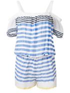 Lemlem - Striped Playsuit - Women - Cotton/acrylic - Xs, Blue, Cotton/acrylic