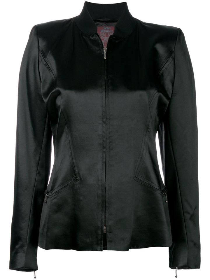 John Galliano Vintage Standing Collar Jacket - Black