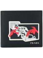 Prada Graphic Logo Print Wallet - Black