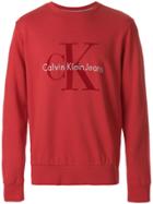 Ck Jeans Logo Print Sweatshirt - Red