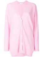 Allude Classic Long Cardigan - Pink & Purple