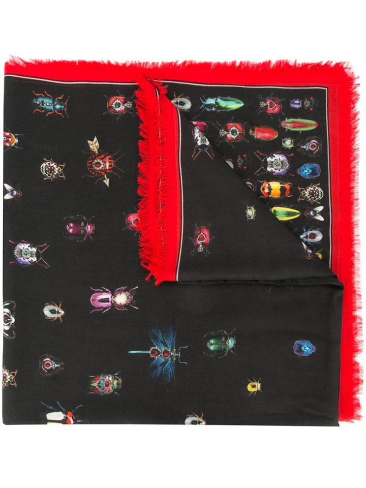 Alexander Mcqueen Jewelled Bugs Scarf - Multicolour