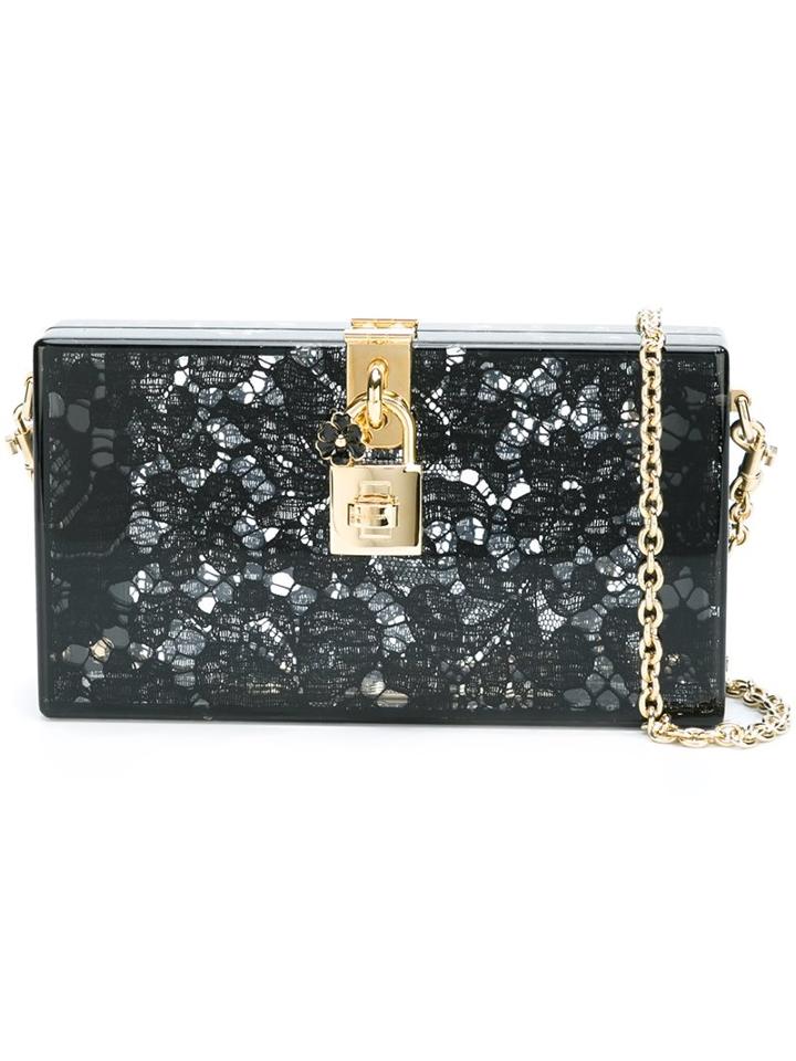 Dolce & Gabbana 'dolce' Box Clutch, Women's, Black