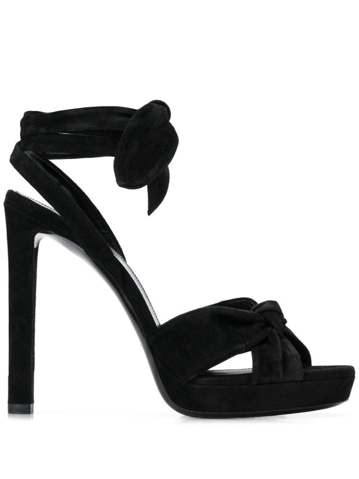 Saint Laurent Open Toe Sandals - Black