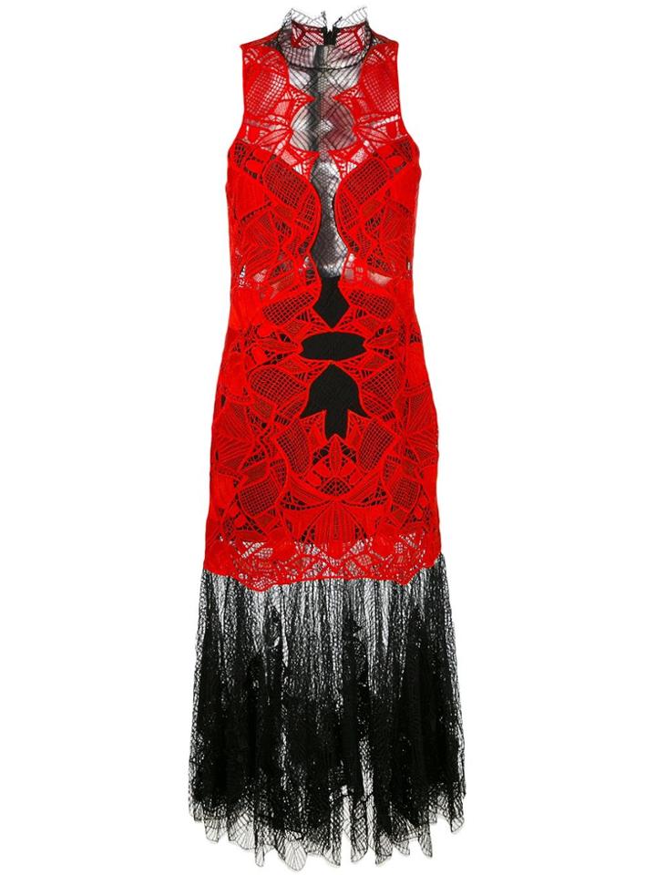 Jonathan Simkhai Lace Underlayer Dress - Red