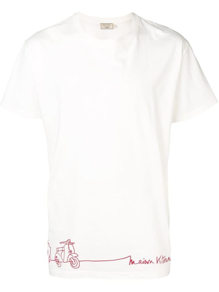 Maison Kitsuné Scooter Print T-shirt - White