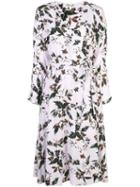 Diane Von Furstenberg Floral Print Wrap Dress - Purple